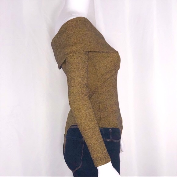 Capulet Wells Bronze Cross-Over Off Shoulder Long Sleeves Thong Bodysuit Sz Sm - Picture 13 of 16